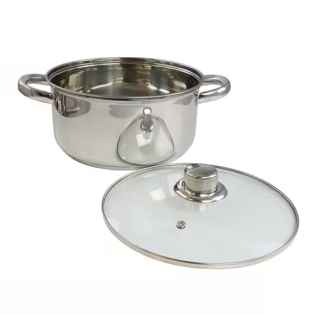5-Piece Stainless Steel Cookware Set with 4-Qt. Dutch Oven Saucepan and Spatula-1
