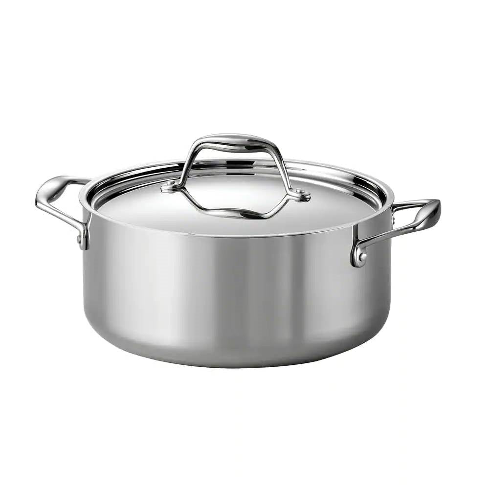 Stainless Steel Tri-Ply Clad 5-Quart Dutch Oven with Lid-1