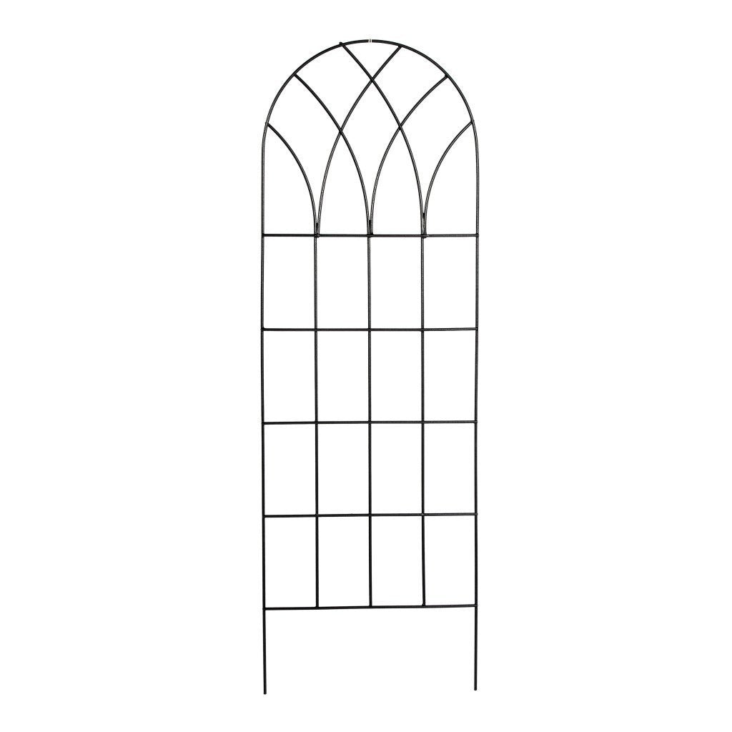 60-inch Gothic Arch Top Metal Wall Trellis for Home Garden-0