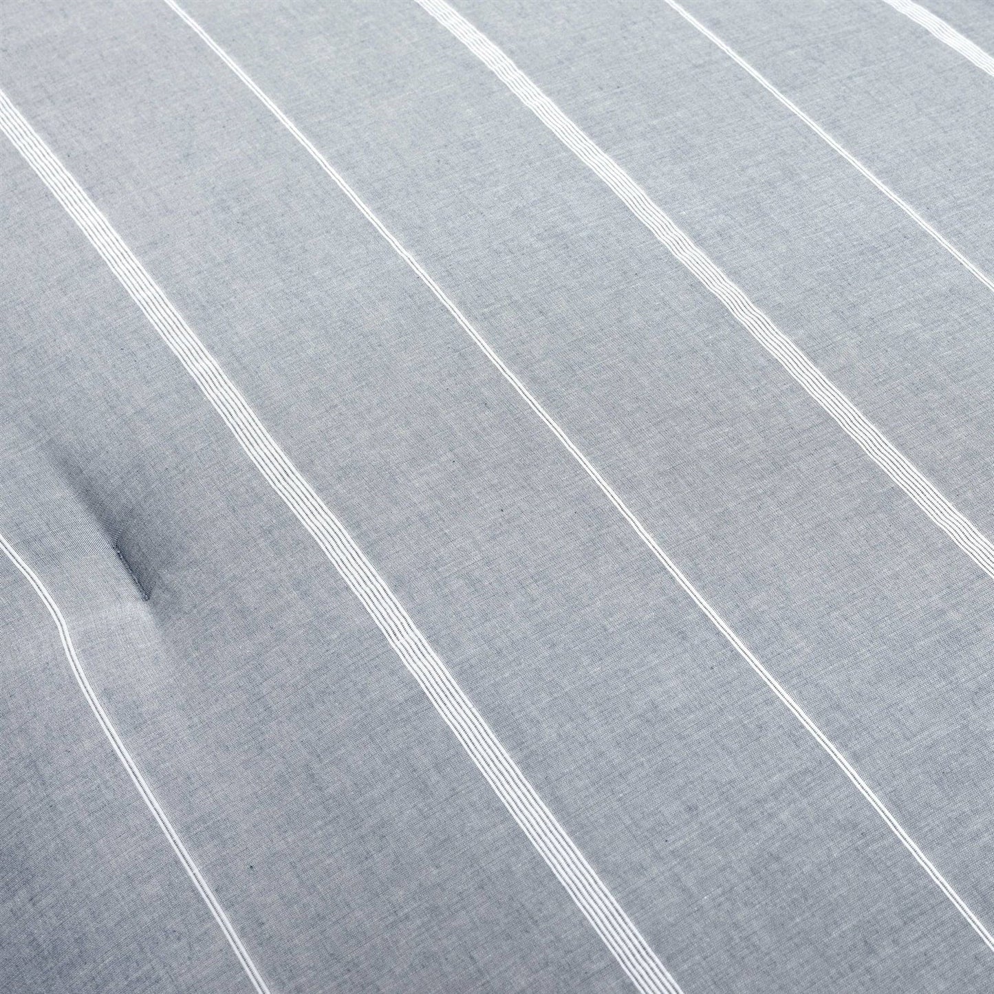 King/California King Blue Grey Off-White Stripe 3-Piece Comforter Set-1