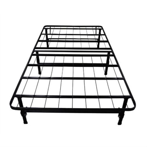 King size Black Metal Platform Bed Frame-0