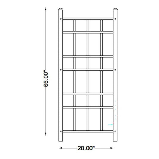 66-inch x 28-inch Outdoor PVC Vinyl Garden Trellis in Mocha Brown Tan-1