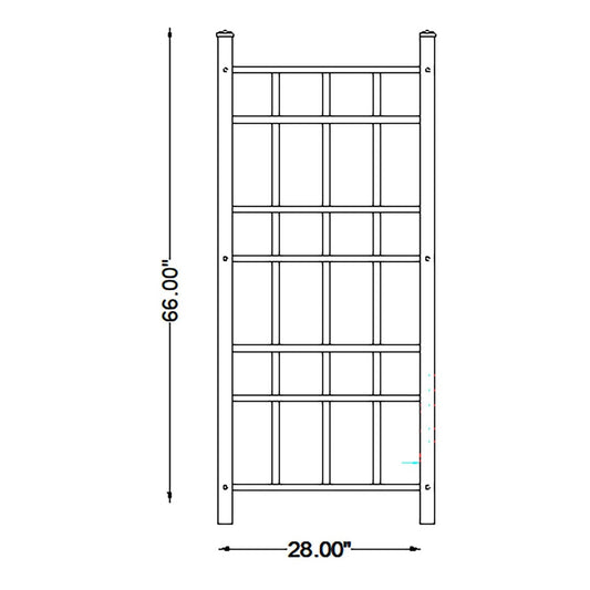 66-inch Outdoor Weather-Resistant Brown Vinyl Garden Trellis with Ground Anchors-1