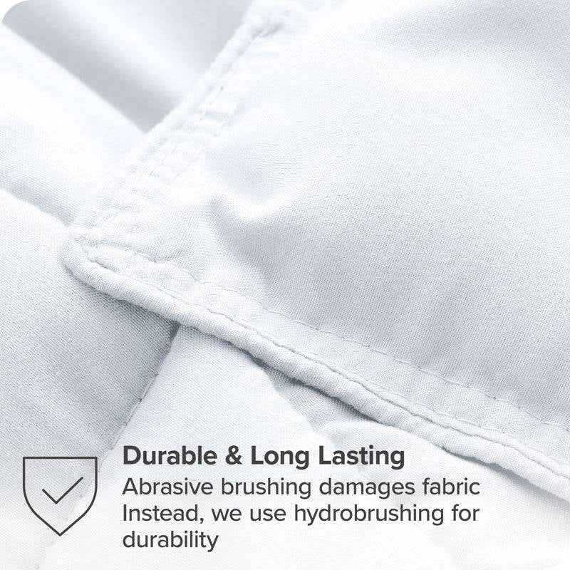 Full size Super Soft Microfiber Down Alternative Comforter Set White-2