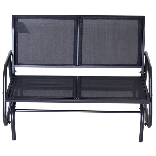 2 Seater Mesh Outdoor Patio Swing Glider Dark Gray-1