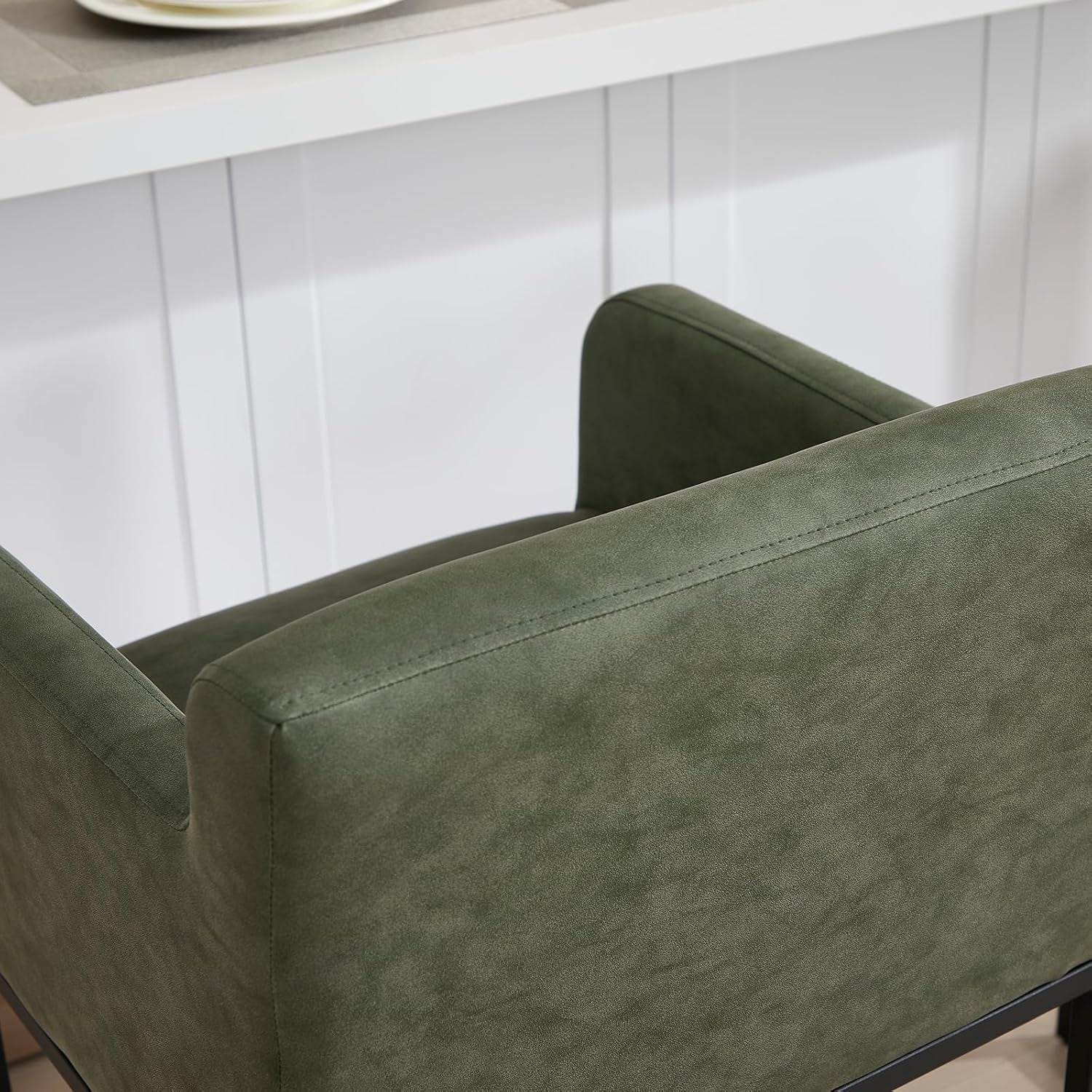 Modern 25" Green Leather Bar Stools (2)-4