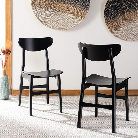 Home Lucca Retro Black Dining Chair, Wood, Set of 2-0