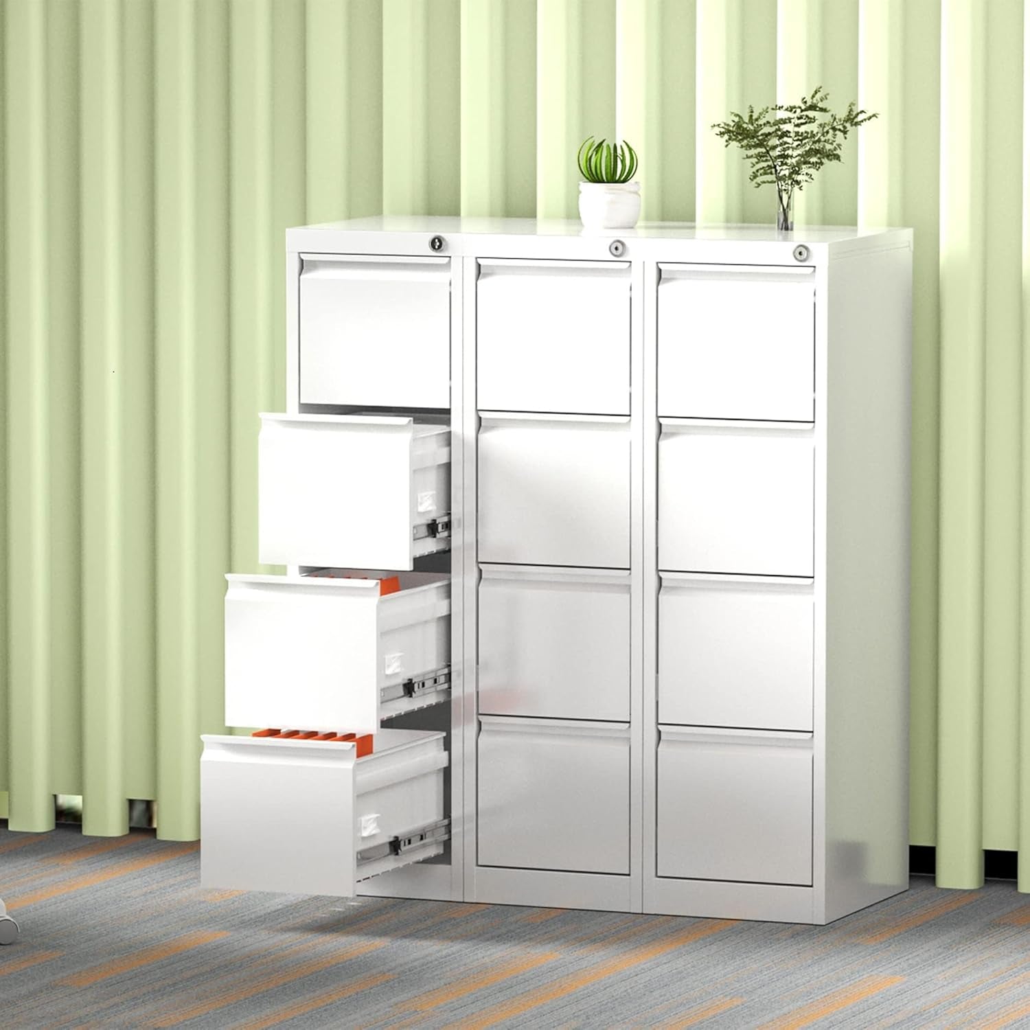4 Drawer Metal Vertical Locking File Cabinet-2