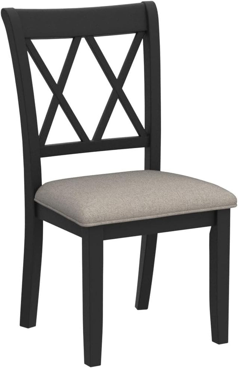 Windvale Fabric Upholstered Dining Chair in Black, Set of 2-4