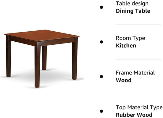Wooden Kitchen Table with Mahogany Finish-1