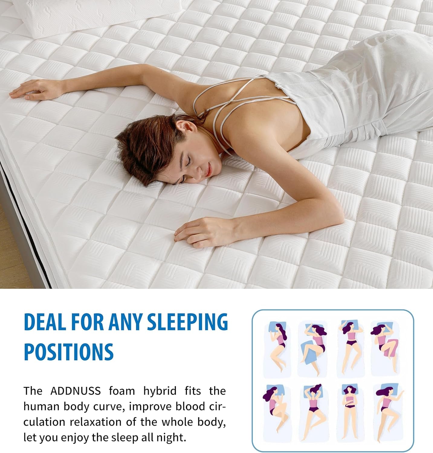 Full Hybrid Mattress, 10 Inch, Medium-Firm, CertiPUR-US Certified-4