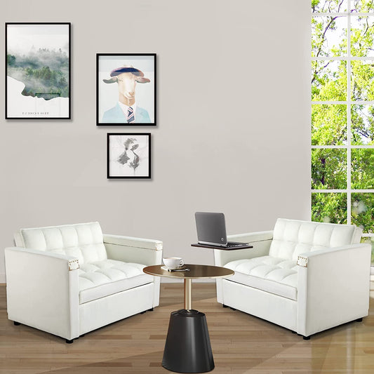 Multi-Functional Velvet Sleeper Sofa with Hidden Table-0