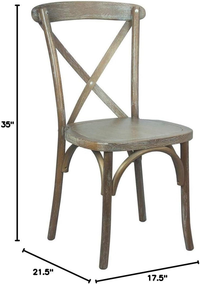 2-Pack Medium with White Grain X-Back Chair-1