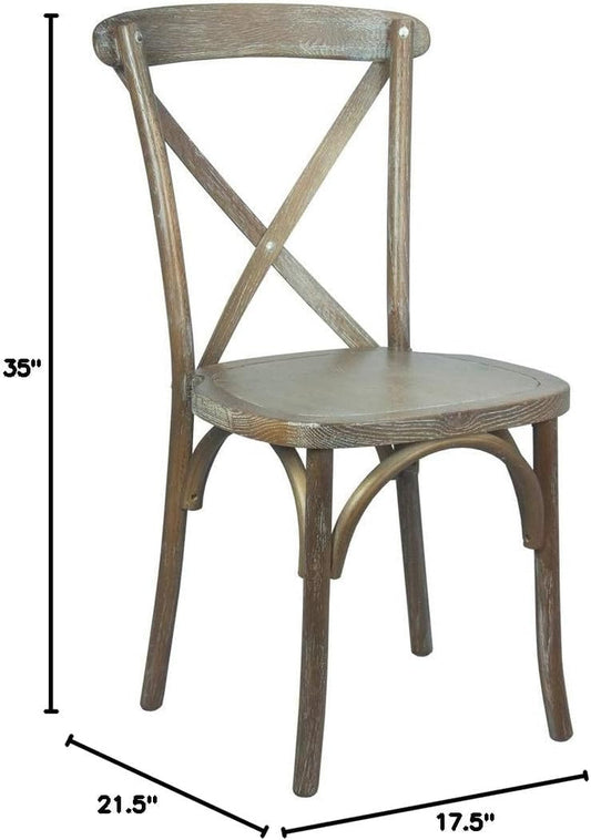 2-Pack Medium with White Grain X-Back Chair-1