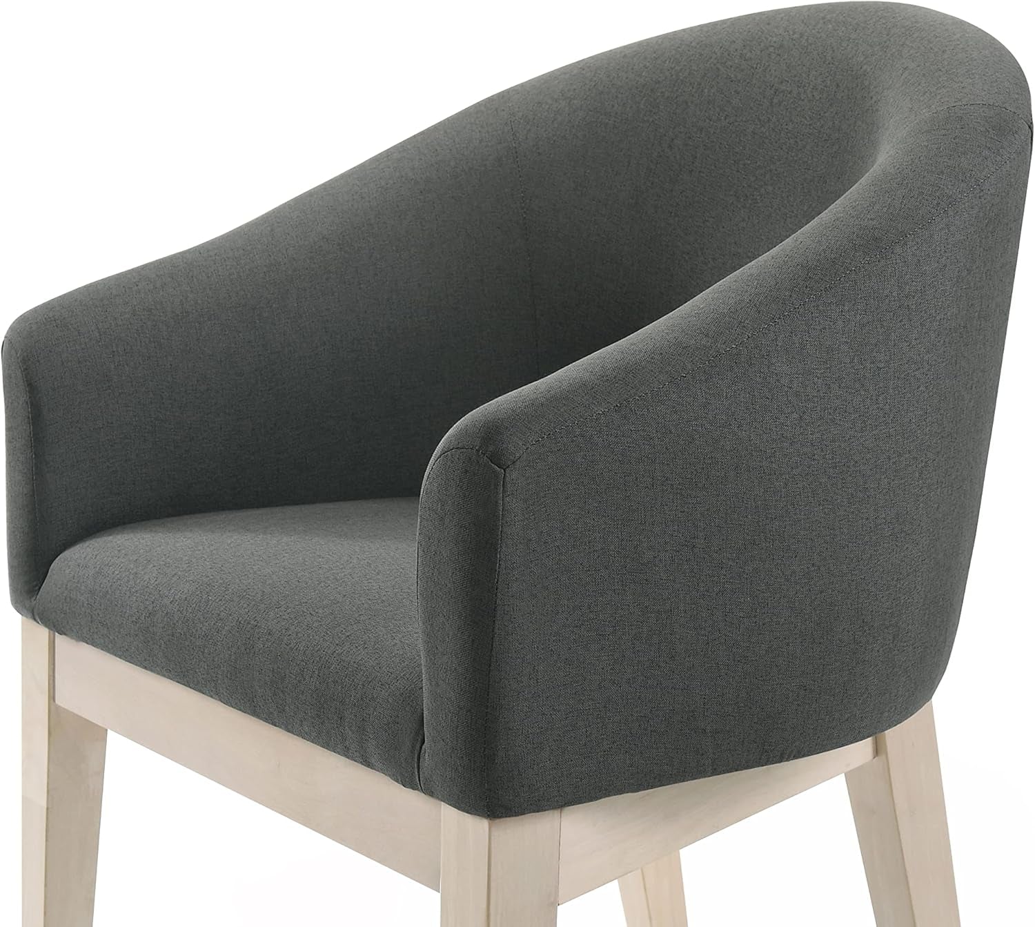 Neroli Gray Fabric Accent Chairs and Side Table Living Room Set-4