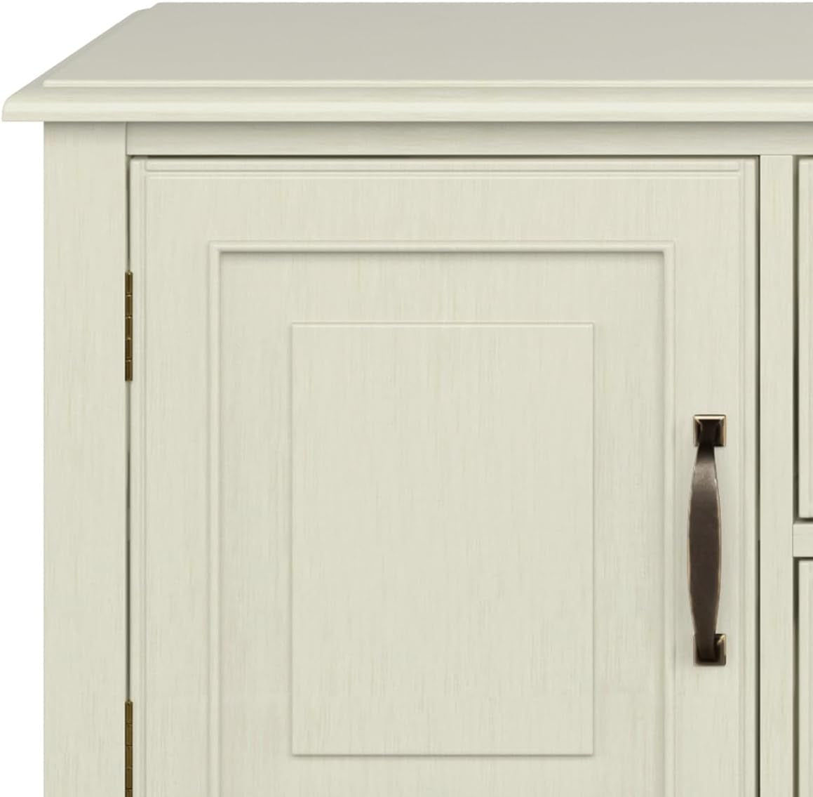 Connaught Solid Wood 72 Inch Wide Traditional TV Media Stand in Antique White for Tvs up to 80 Inches, for the Living Room and Entertainment Center-3