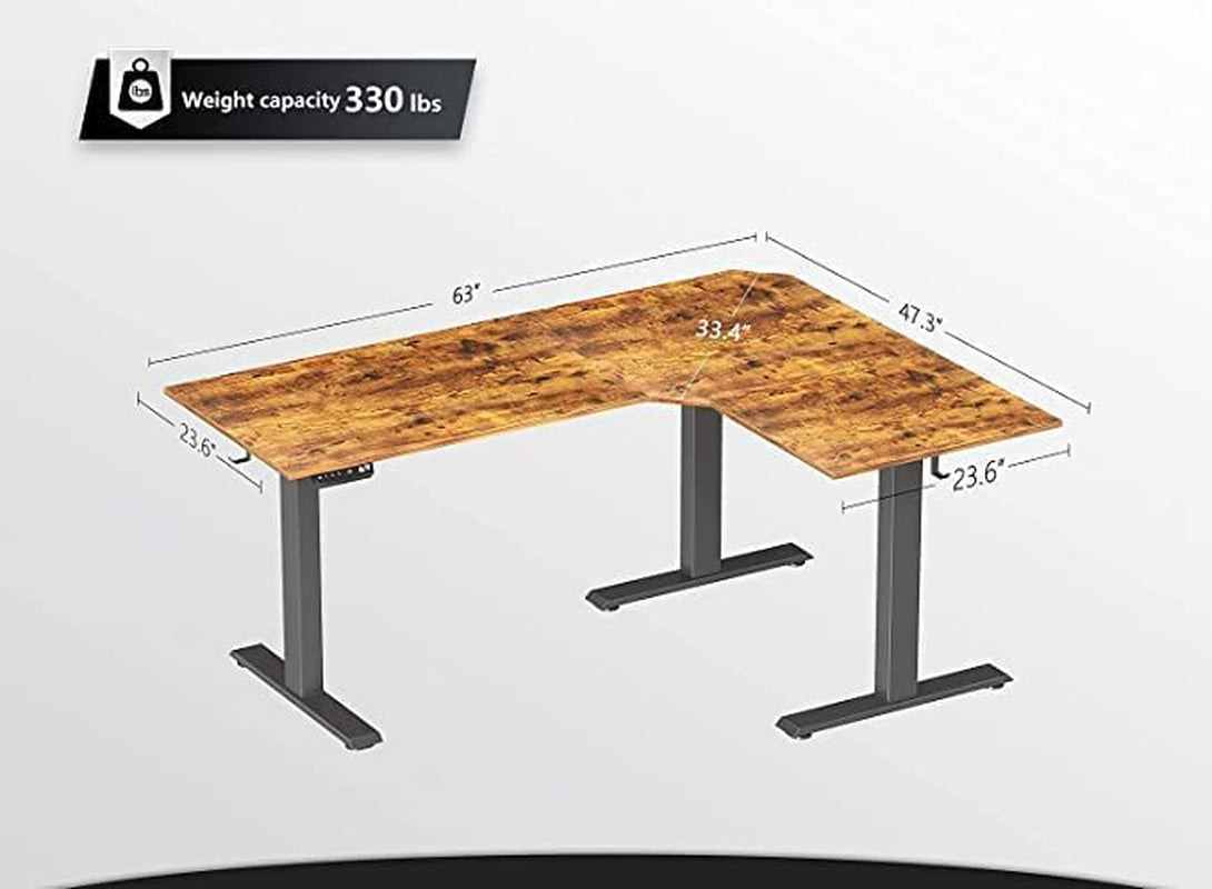 Executive L-Shaped Standing Desk with File Cabinet-3