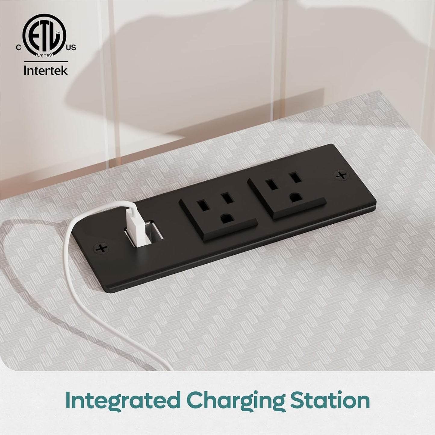 LED TV Stand with Power Outlets for 55/60/65 Inch TV, Gaming Entertainment Center with Cabinet for PS5, Modern TV Cabinet with Adjustable Glass Shelves for Bedroom 58 Inch Carbon Fiber White-3