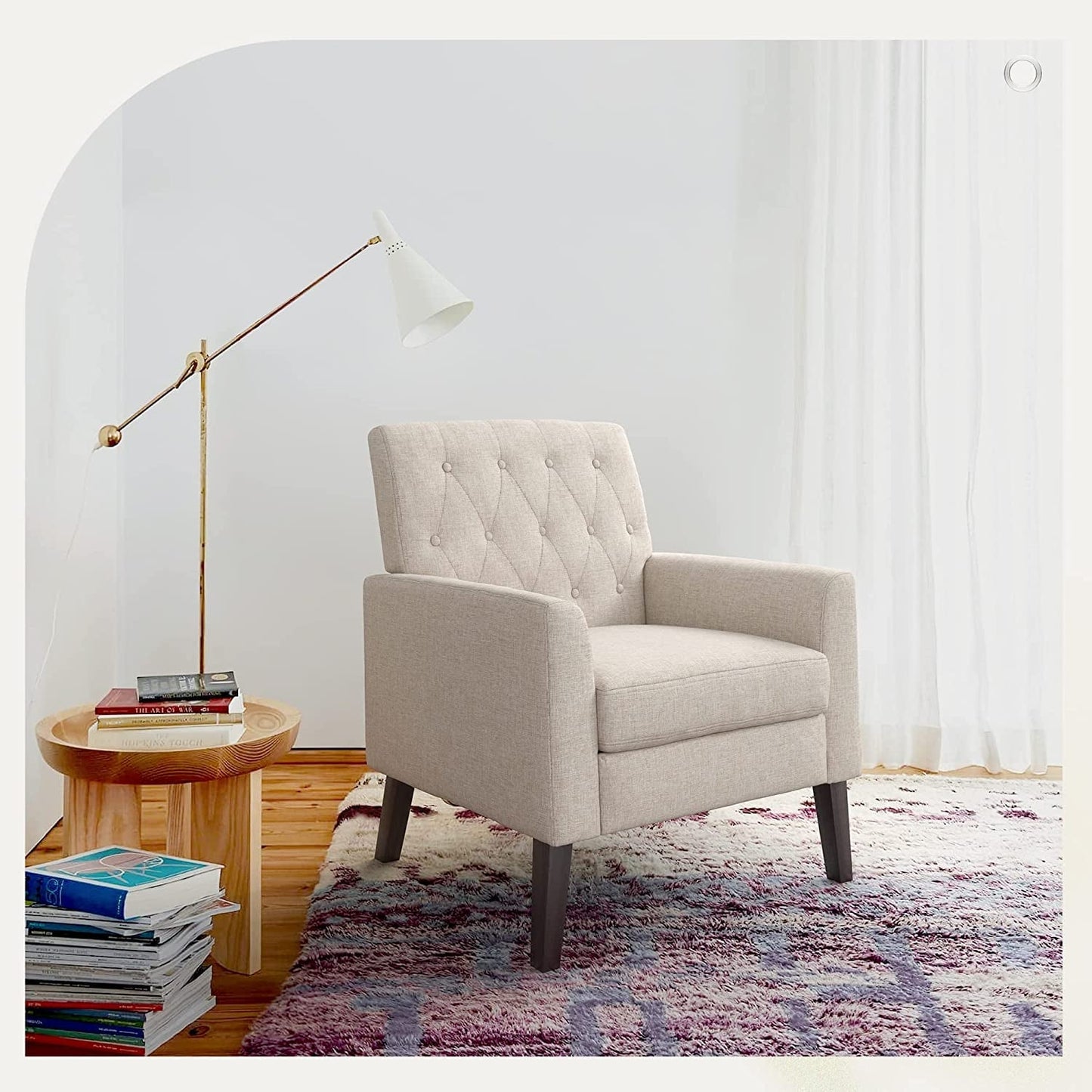 Modern Linen Accent Chair for Comfortable Living-0
