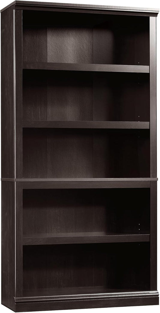 Miscellaneous Storage 5 Bookcase/Book Shelf, L: 35.28" X W: 13.23" X H: 69.76", Estate Black-0