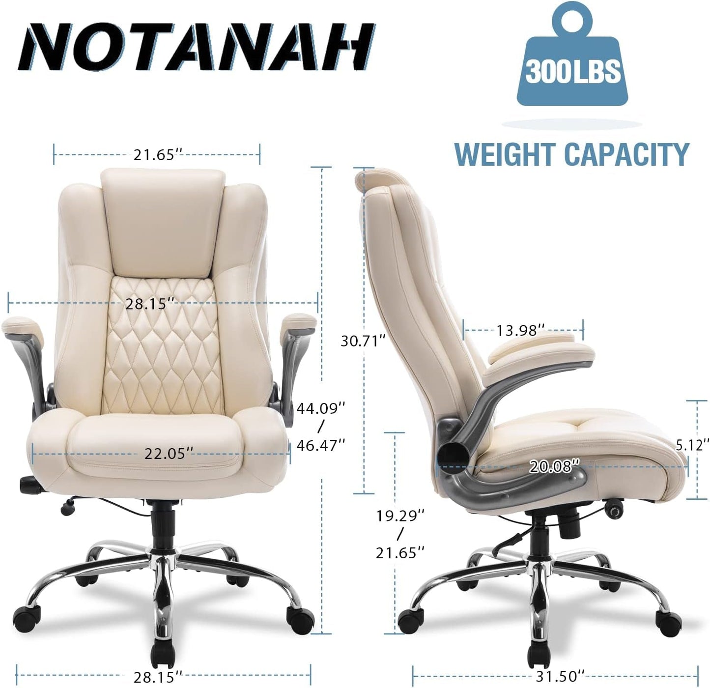 Ergonomic Executive Office Chair with Adjustable Features-2