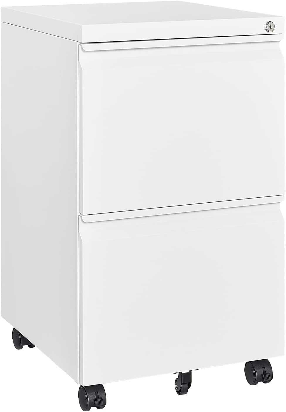 2 Drawer File Cabinet with Lock, Home Office Filing Cabinets on Wheels, under Desk 2 Drawers Storage for Legal/Letter/A4 Files,Fully Assembled-0