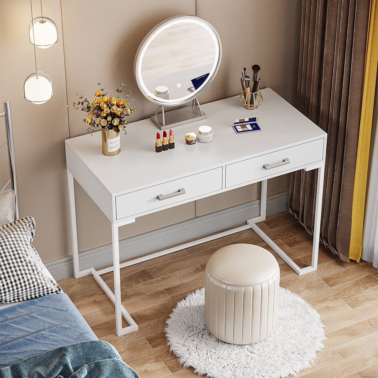 White Vanity Table Dressing Desk-2