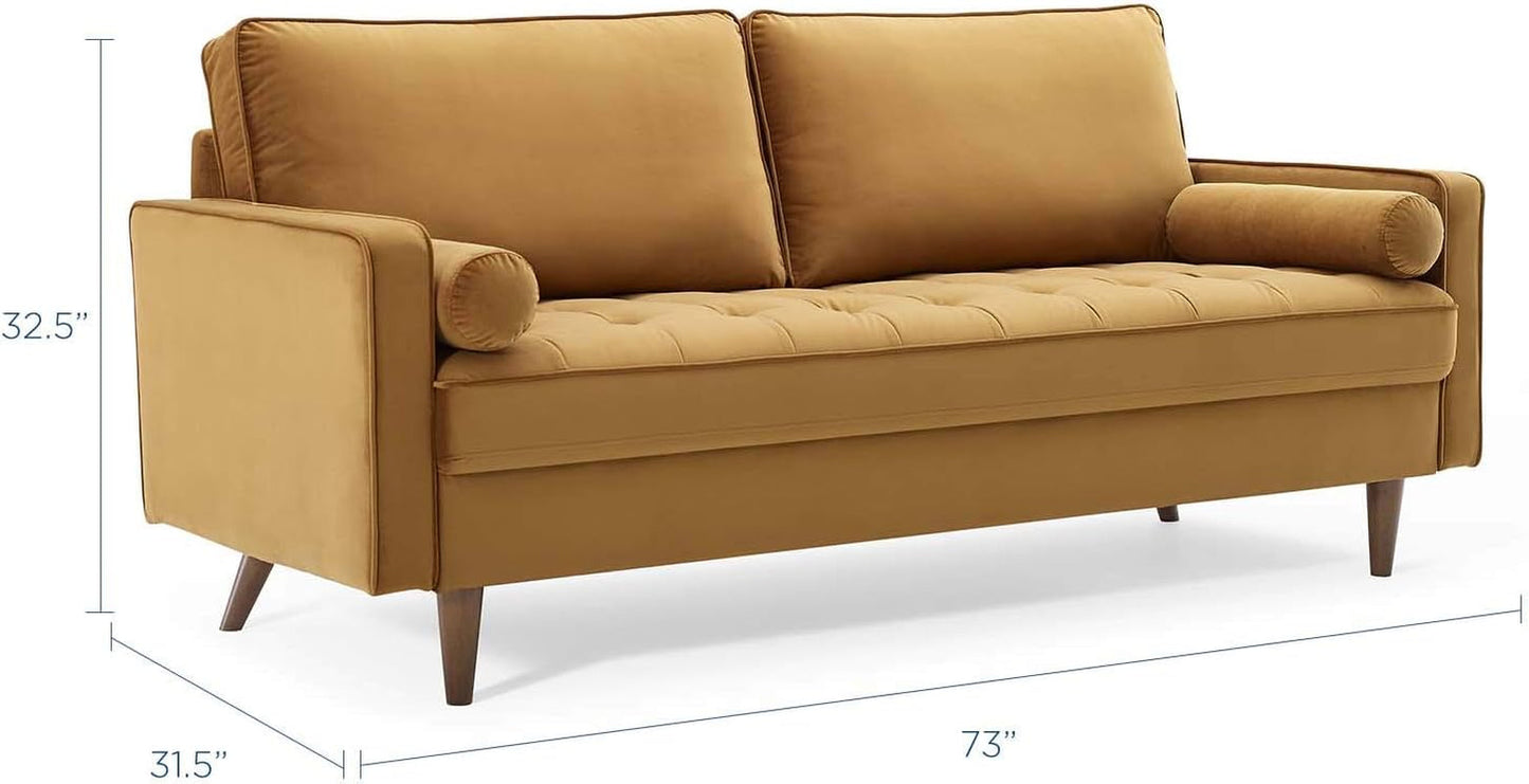 EEI-3764-COG Valour Performance Velvet Sofa, Cognac-3