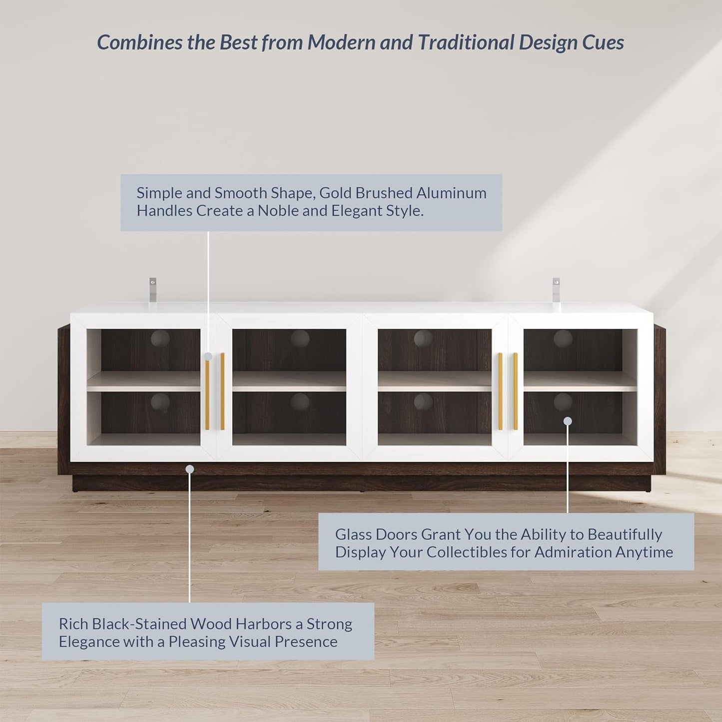 Modern White Entertainment Center for 70 Inch TV-3