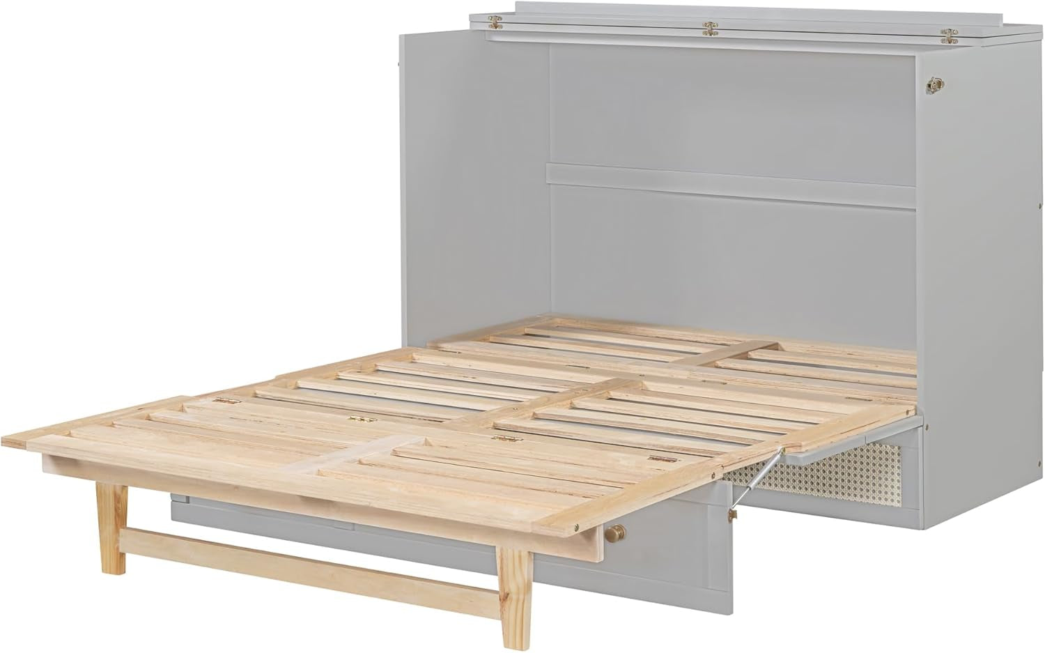 Full Size Murphy Bed Chest with Storage and Style-3