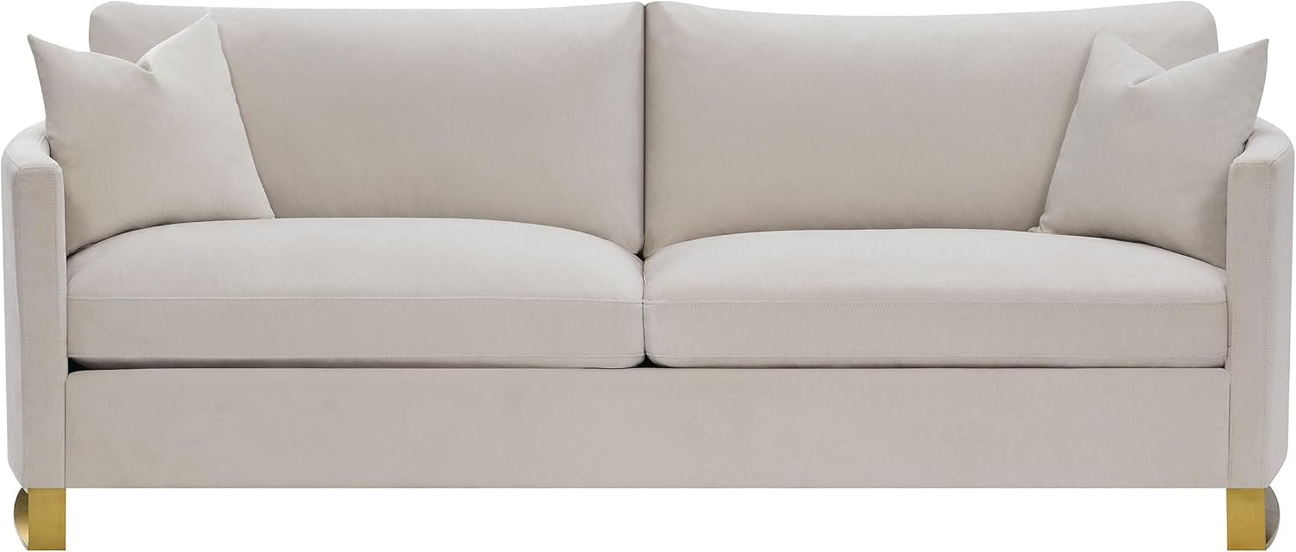 Corliss 2-Piece Arched Arms Living Room Set Beige and Rose Brass-3