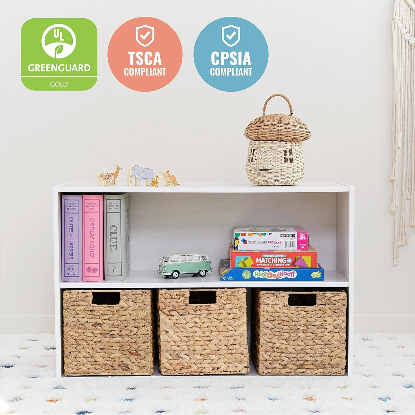 Streamline 2-Shelf Storage Cabinet, 24In, Kid'S Bookshelf, White Wash-4