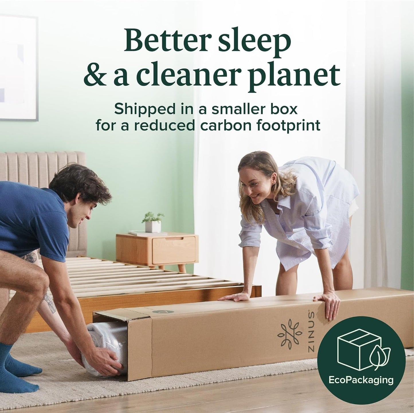 Twin Memory Foam Mattress, 5 Inch, Green Tea Infused, Medium-Firm-2