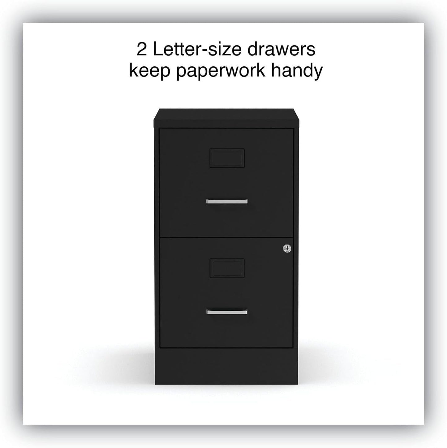 2806262 14 In. X 18 In. X 24.1 In. Soho 2-Drawer Vertical Letter File Cabinet - Black-2