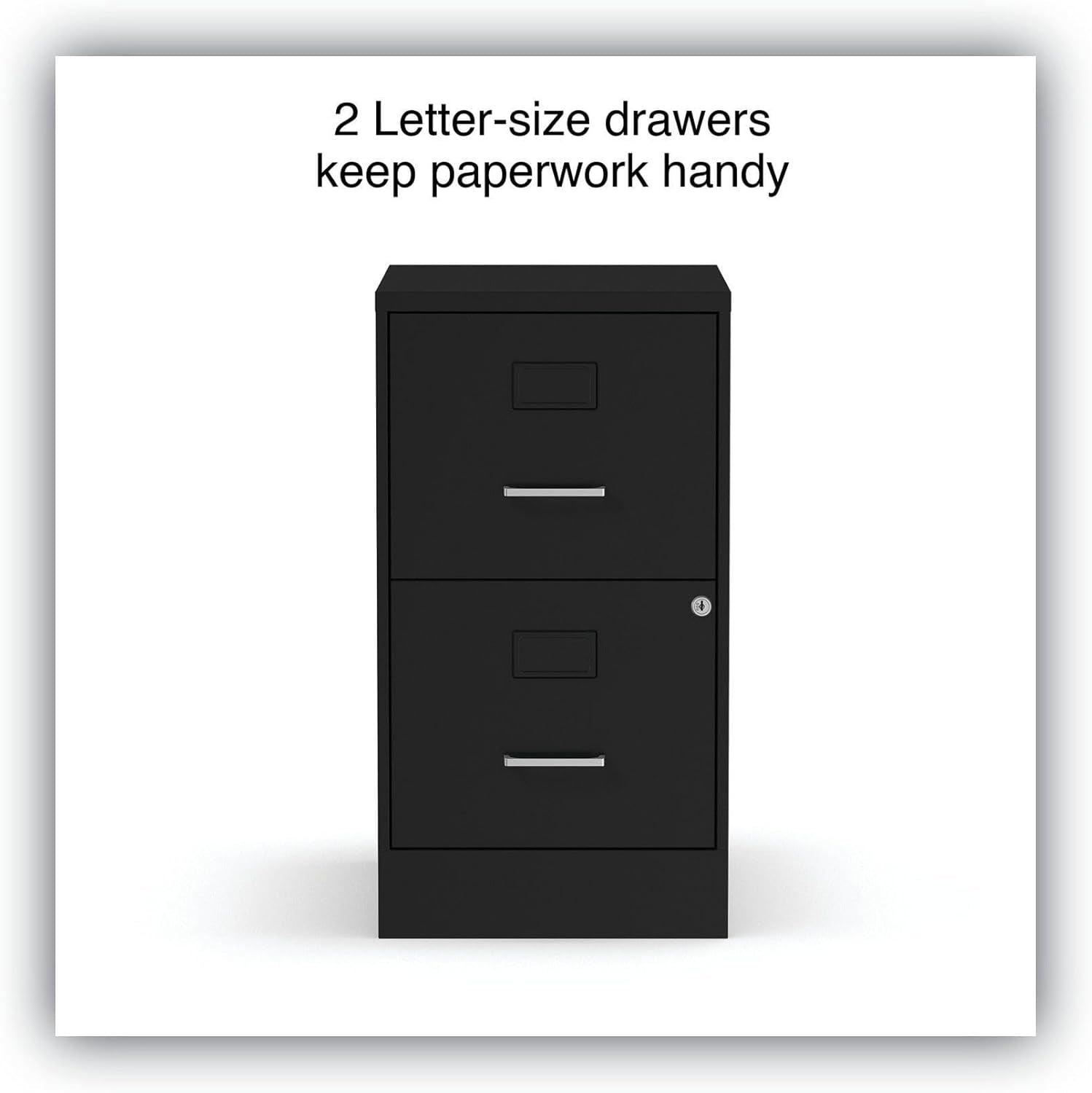 2806262 14 In. X 18 In. X 24.1 In. Soho 2-Drawer Vertical Letter File Cabinet - Black-2