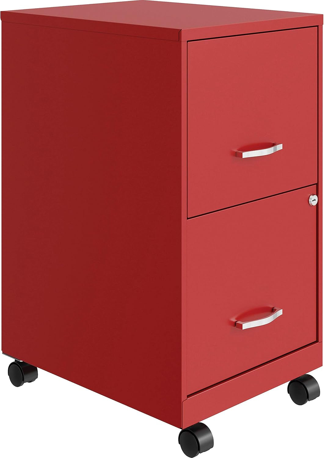 LYS SOHO File/File Mobile File Cabinet, Red-0