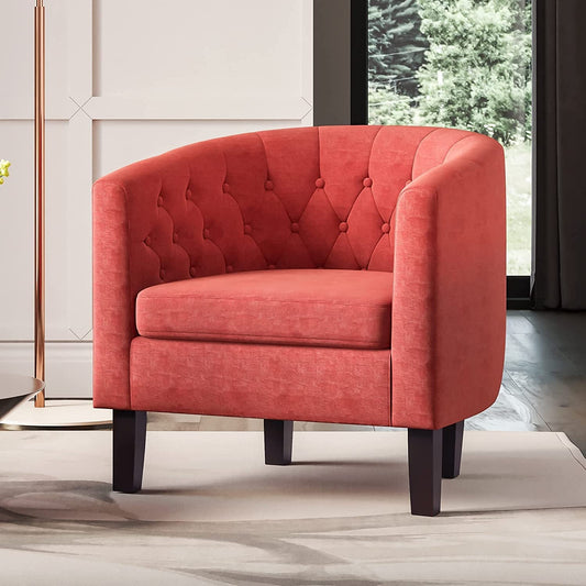 Elegant Burgundy Accent Chair for Living Room-0