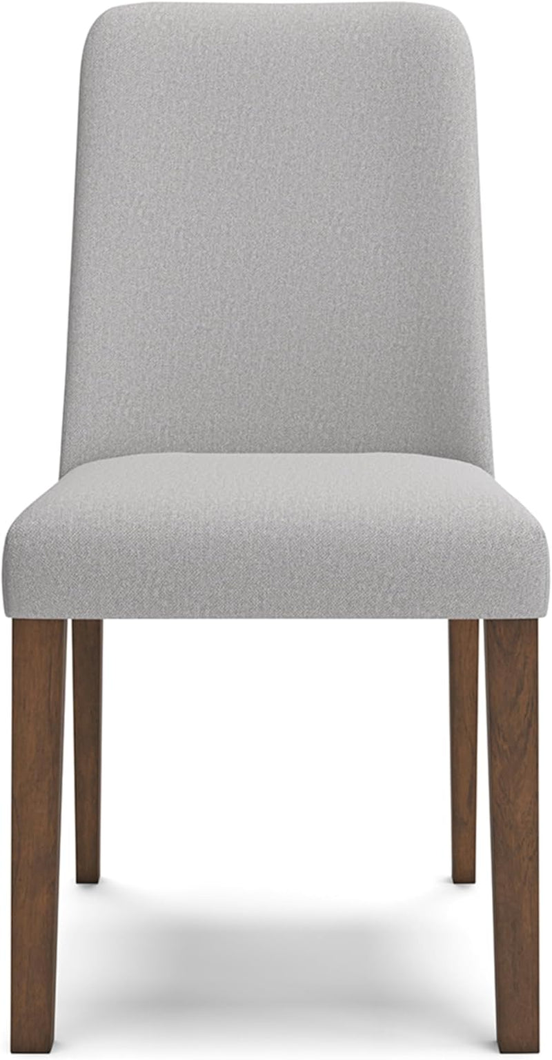 Lyncott Contemporary Dining Room Upholstered Side Chair with Foam Cushion, Set of 2, Cream & Brown-4