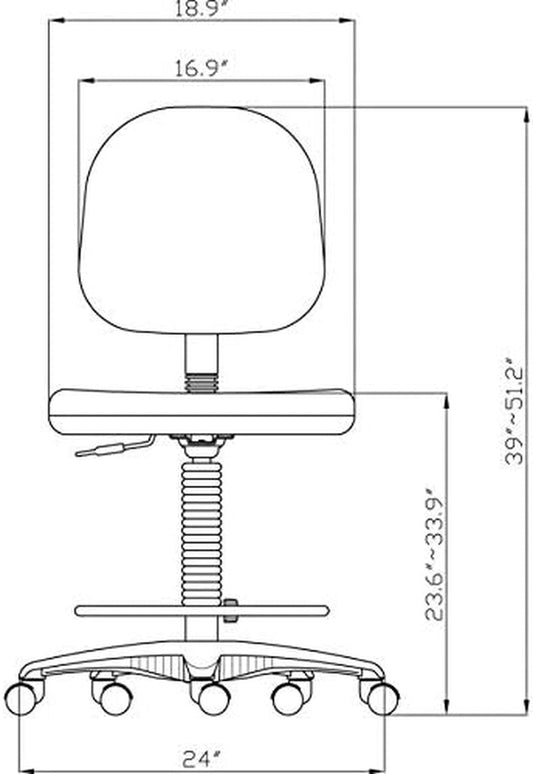 Pneumatic Adjustable Multi-Task Stool, Black-1