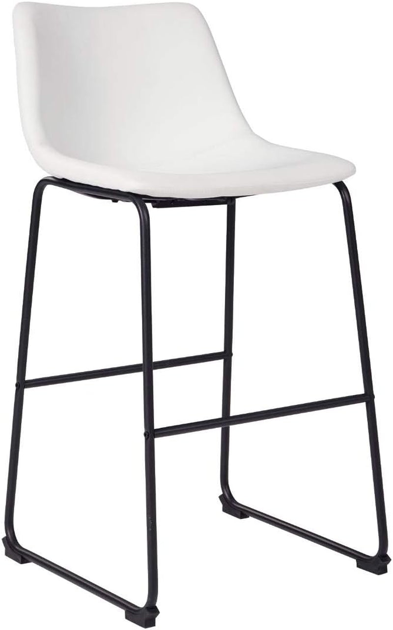 Centiar Urban Industrial 28.75" Pub Height Bucket Seat Barstool, 2 Count, White-3