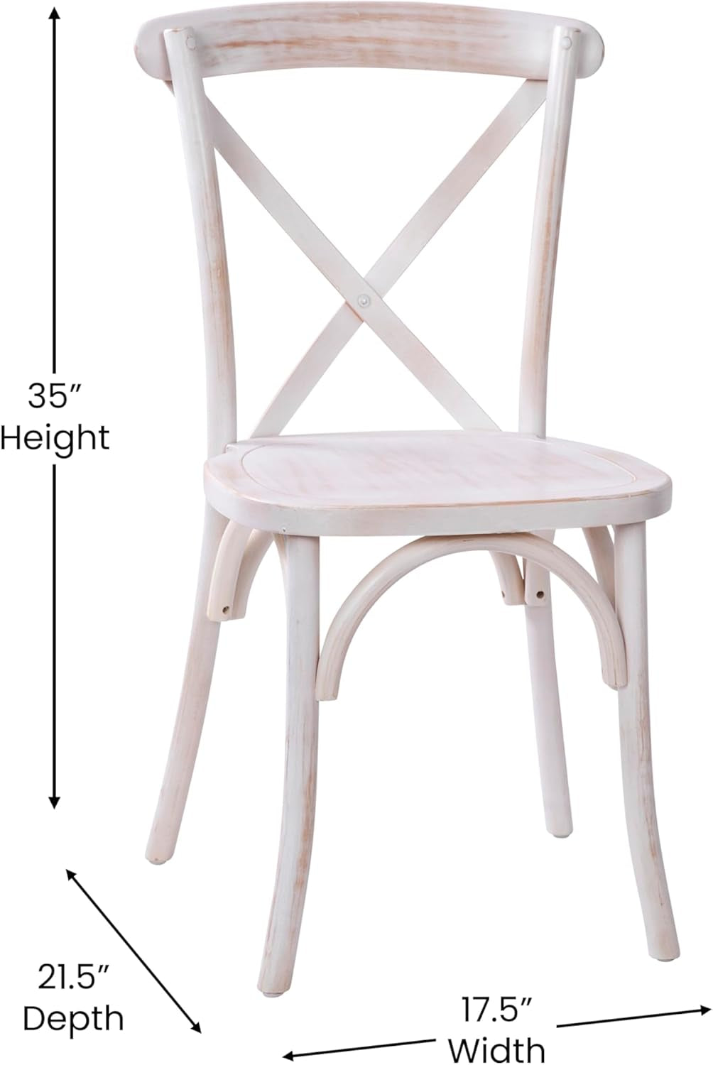 2-Pack Lime Wash X-Back Chair-2