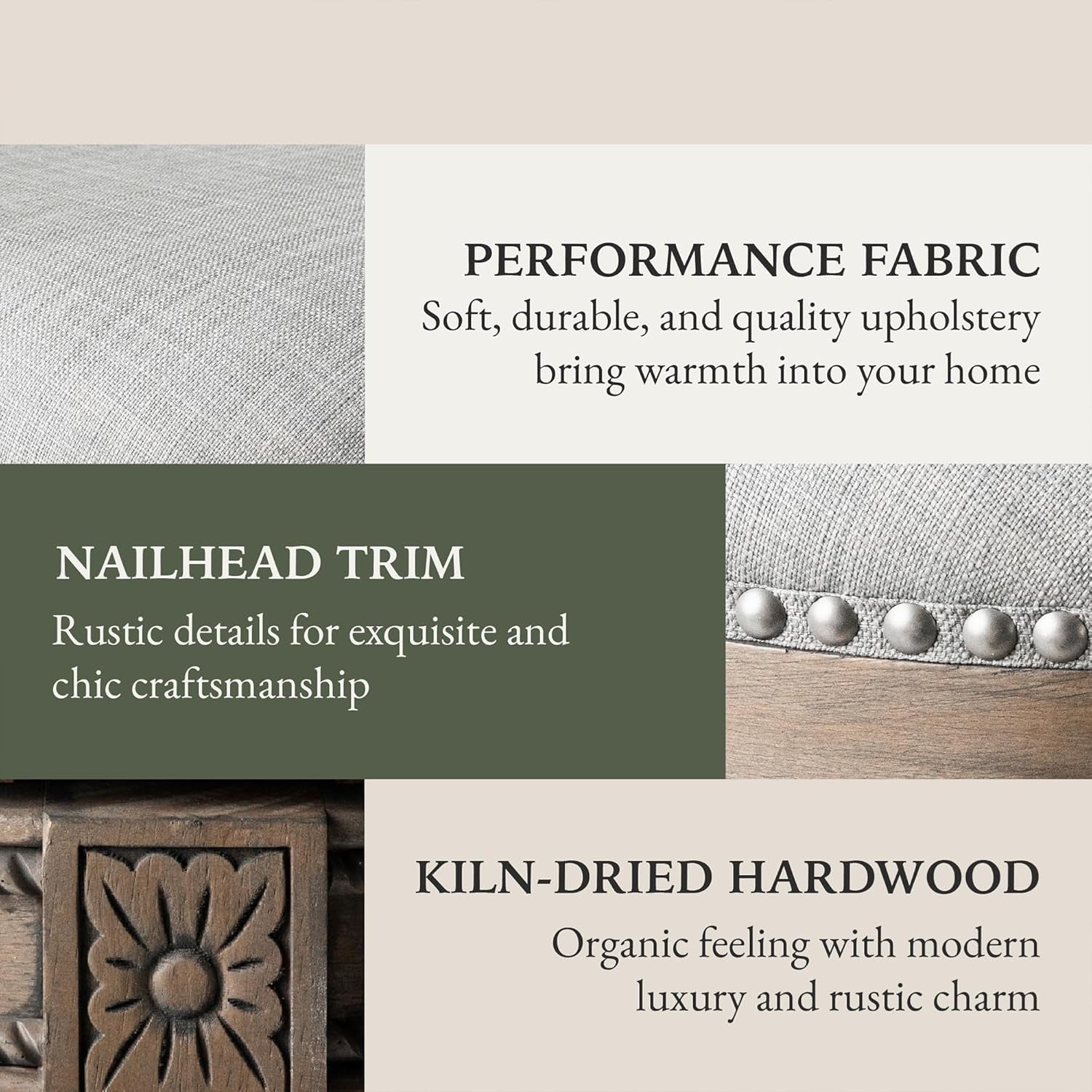 Pullman 31 Inch Tall Bar Height Upholstered Barstool with Back in Reclaimed Oak Finish with Ash Grey Fabric Cushion Seat, Set of 4-4