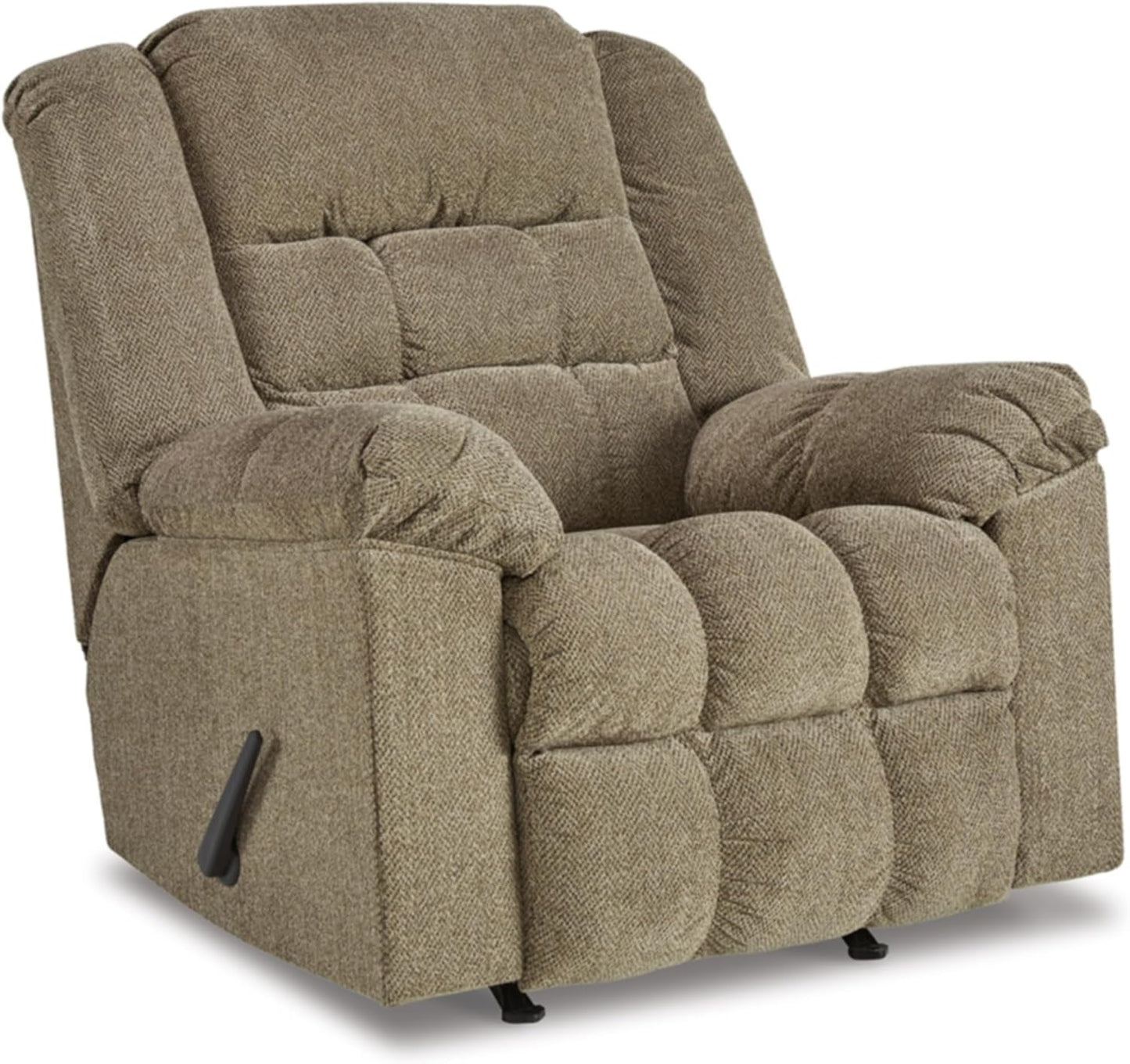 Kegler Contemporary Tufted Manual Rocker Recliner, Light Brown-0