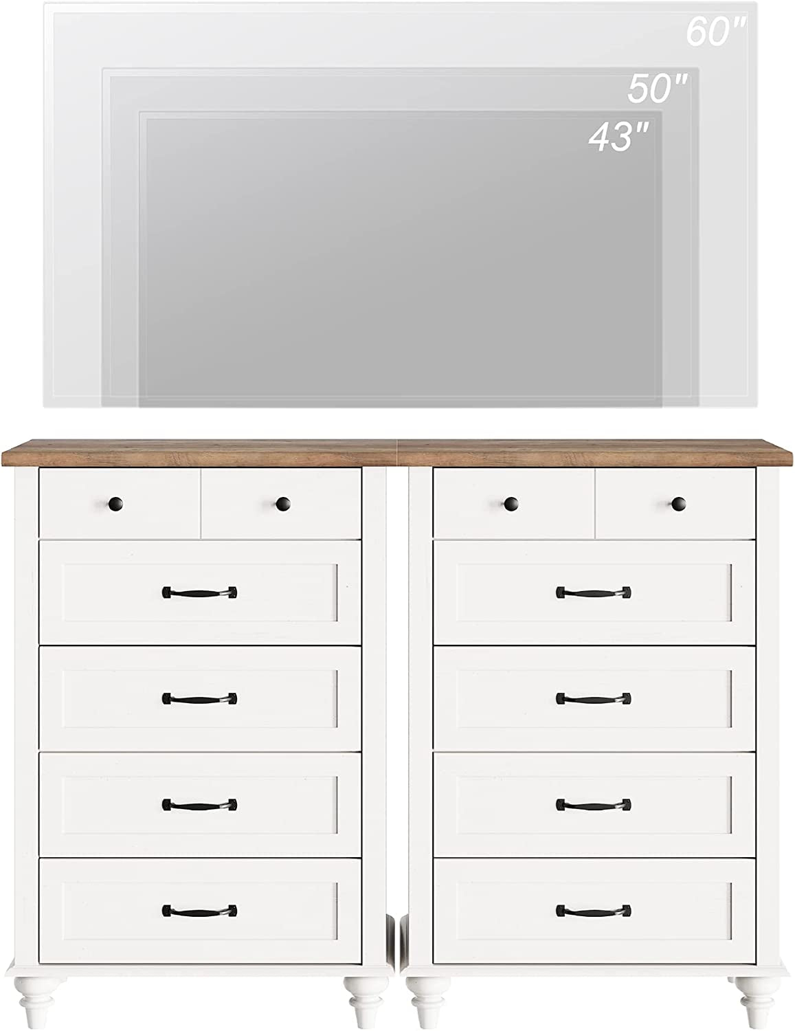 Mid Century 10 Drawer Dresser and TV Stand-4