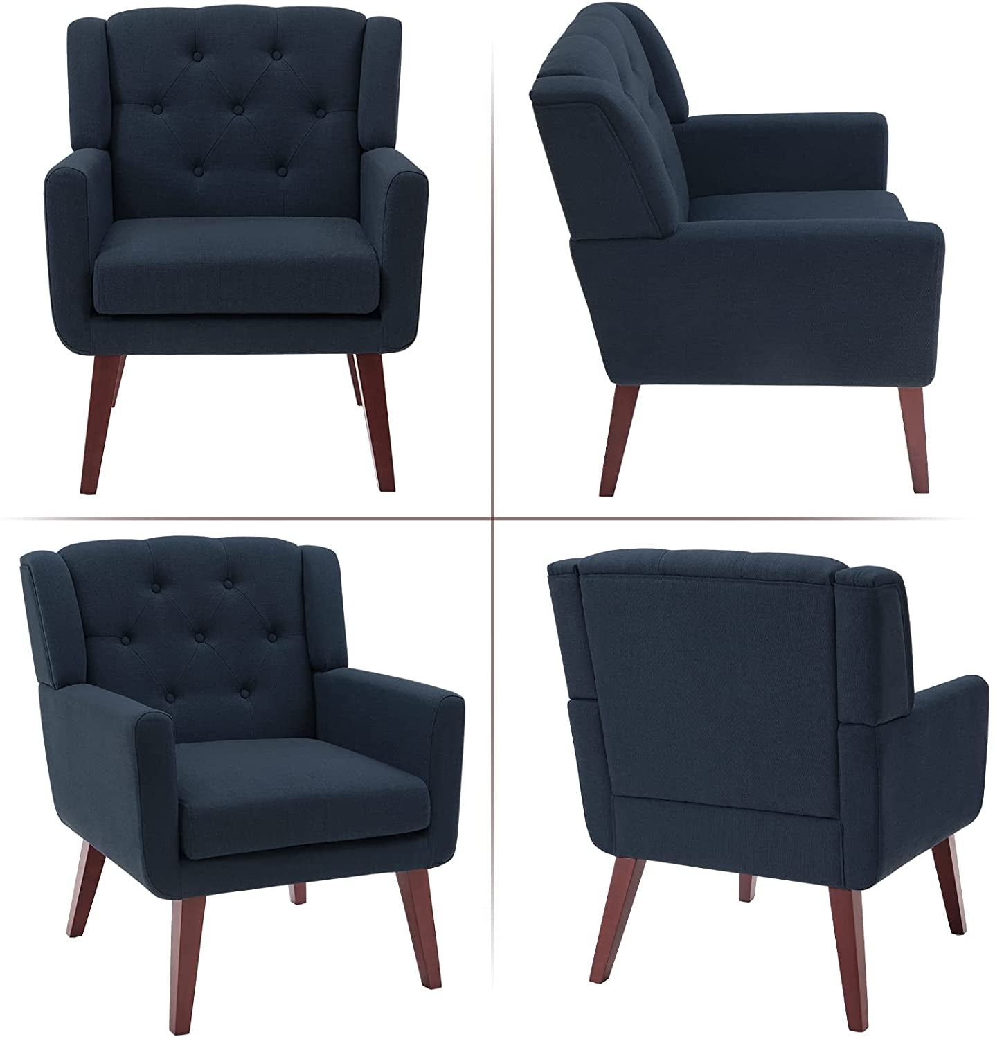 Comfy Button-Tufted Accent Chairs for Living Room-1