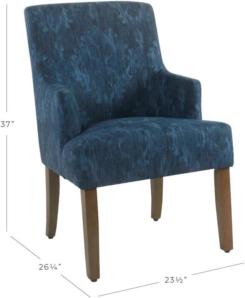Home Decor | Upholstered Anywhere Dining Chair | Accent Chairs for Living Room & Bedroom | Decorative Home Furniture (Blue Demask)-1