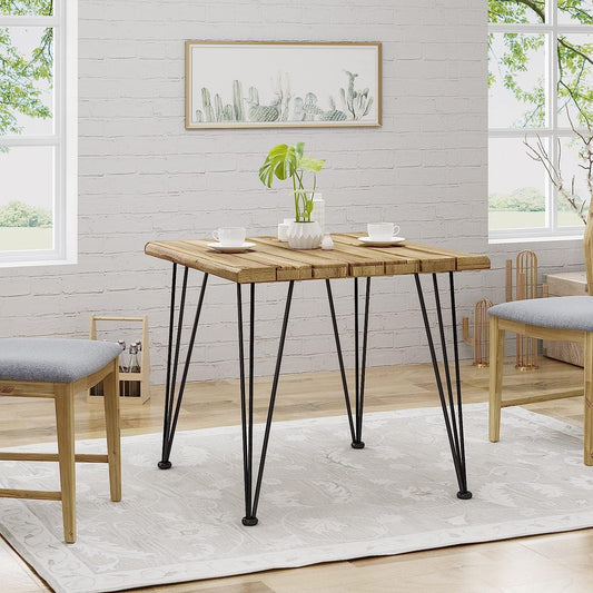 Industrial Acacia Wood Dining Table-0