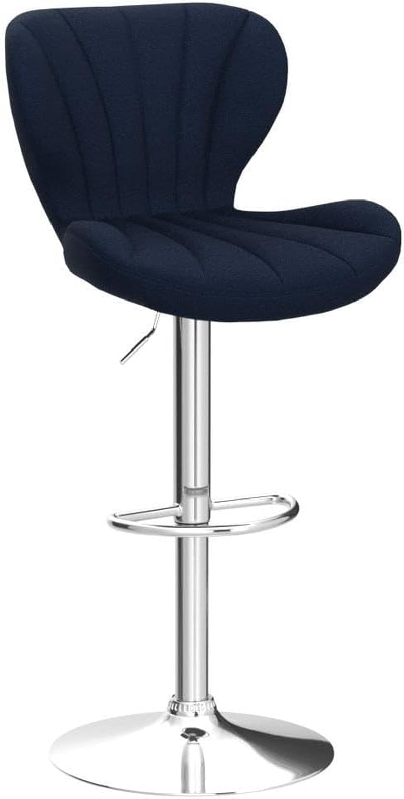 Ellston Velvet Adjustable Swivel Barstools in Blue, Set of 2-4