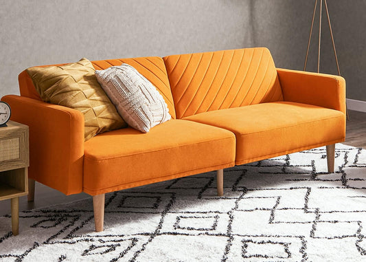 Chloe Futon Sofa Bed with Tapered Legs-0