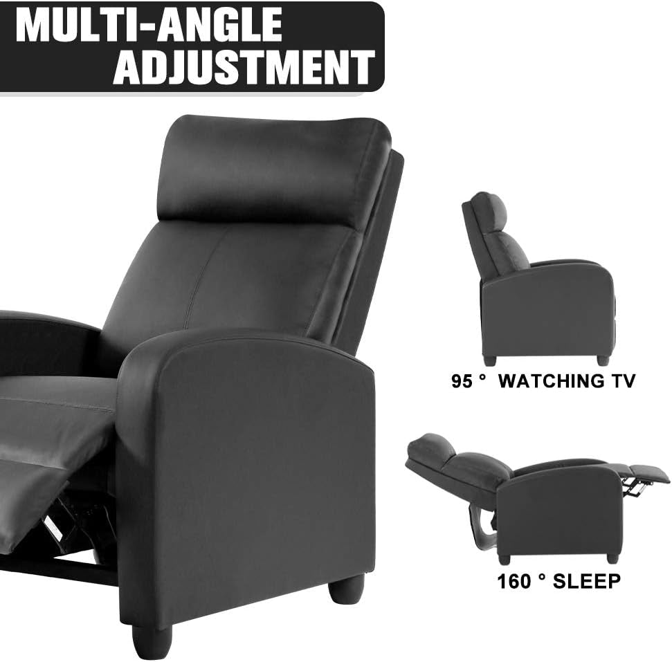 Leather Recliner Sofa with Massage and Heat-3